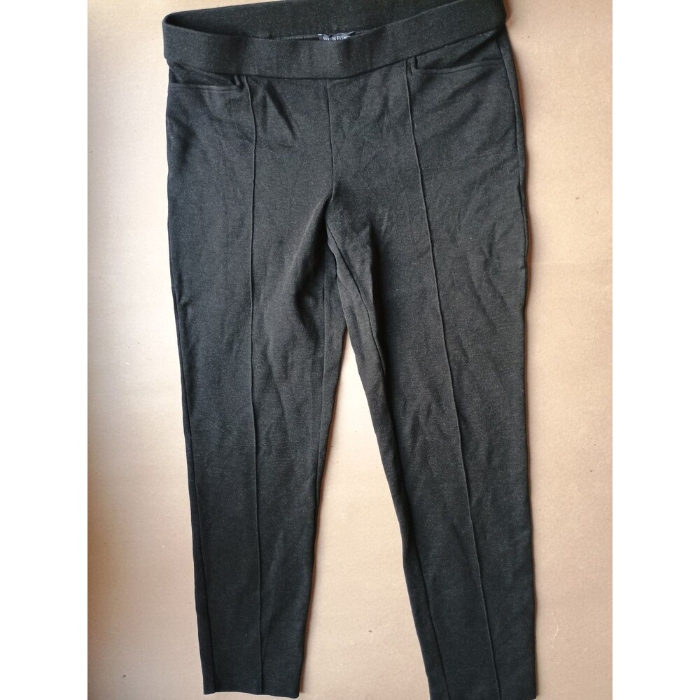Eileen Fisher Stretch Ponte Pants Medium Womens Pull On Slim Pant Charcoal Gray